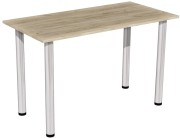 Stół stolik 120x60 dąb craft szary nogi chrom