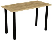 Stół stolik 120x60 dąb craft złoty nogi czarne