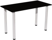 Stół stolik 120x60 czarny nogi chrom